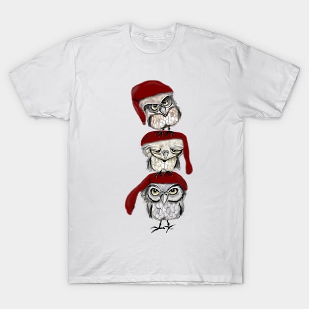 Christmas owls T-Shirt by msmart